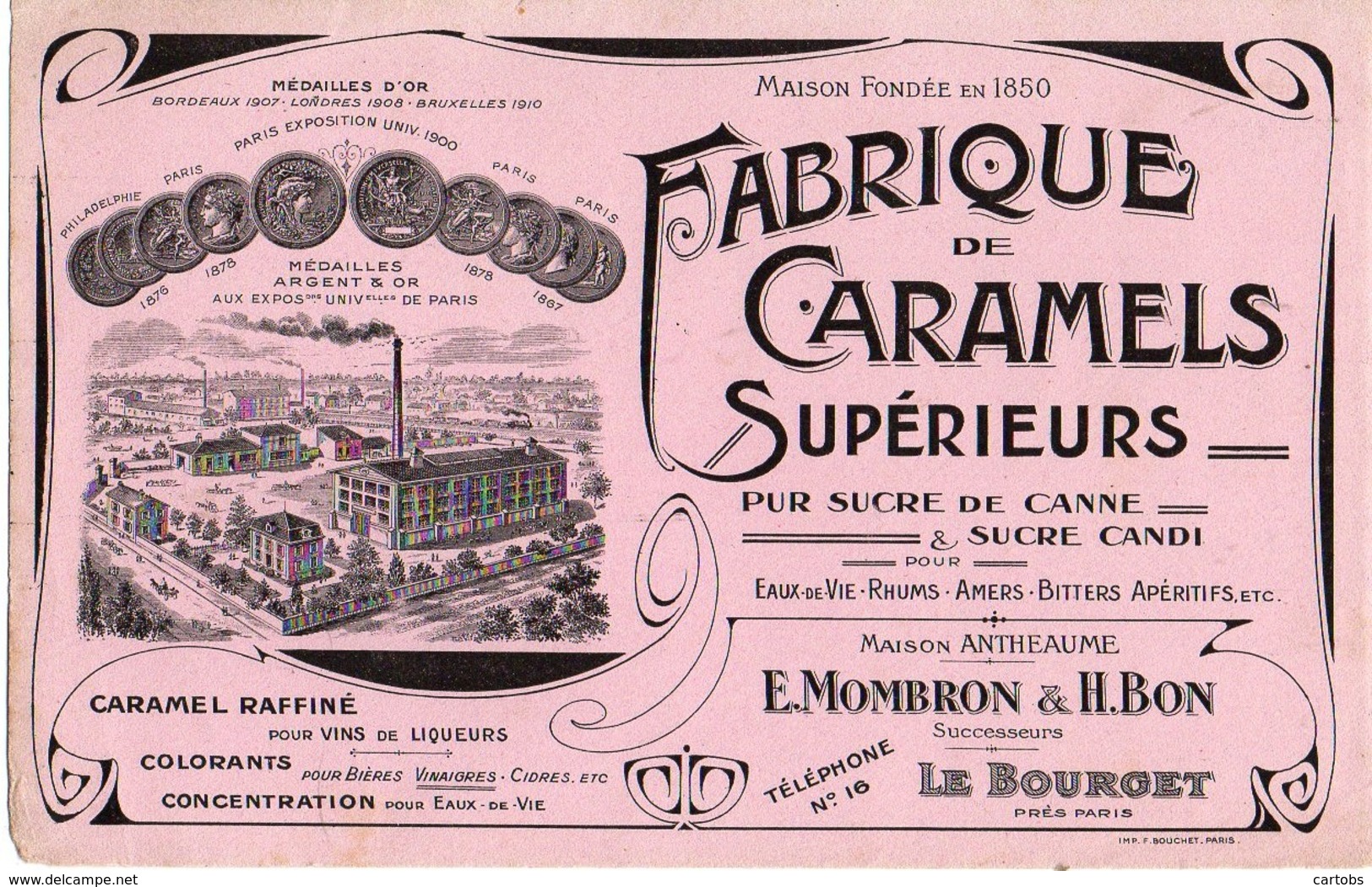 Fabrique De Caramels Supérieurs ,Maison E.Mombron  Le Bourget - Alimentaire