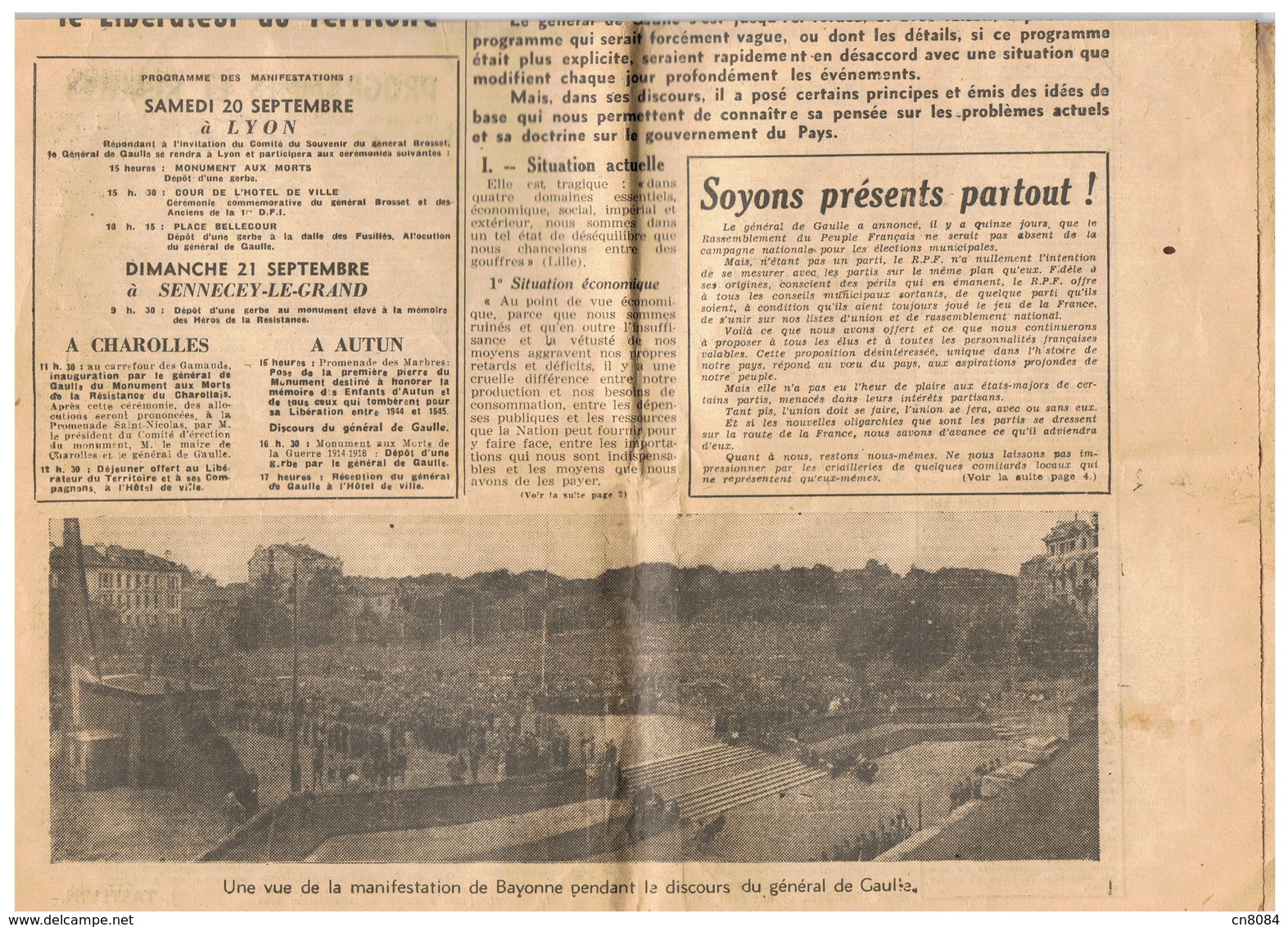 L`ETINCELLE , BULLETIN HEBDOMADAIRE  N 22 Du RASSEMBLEMENT Du PEUPLE FRANCAIS , Parti Crée Par Charles DE GAULLE - Other & Unclassified