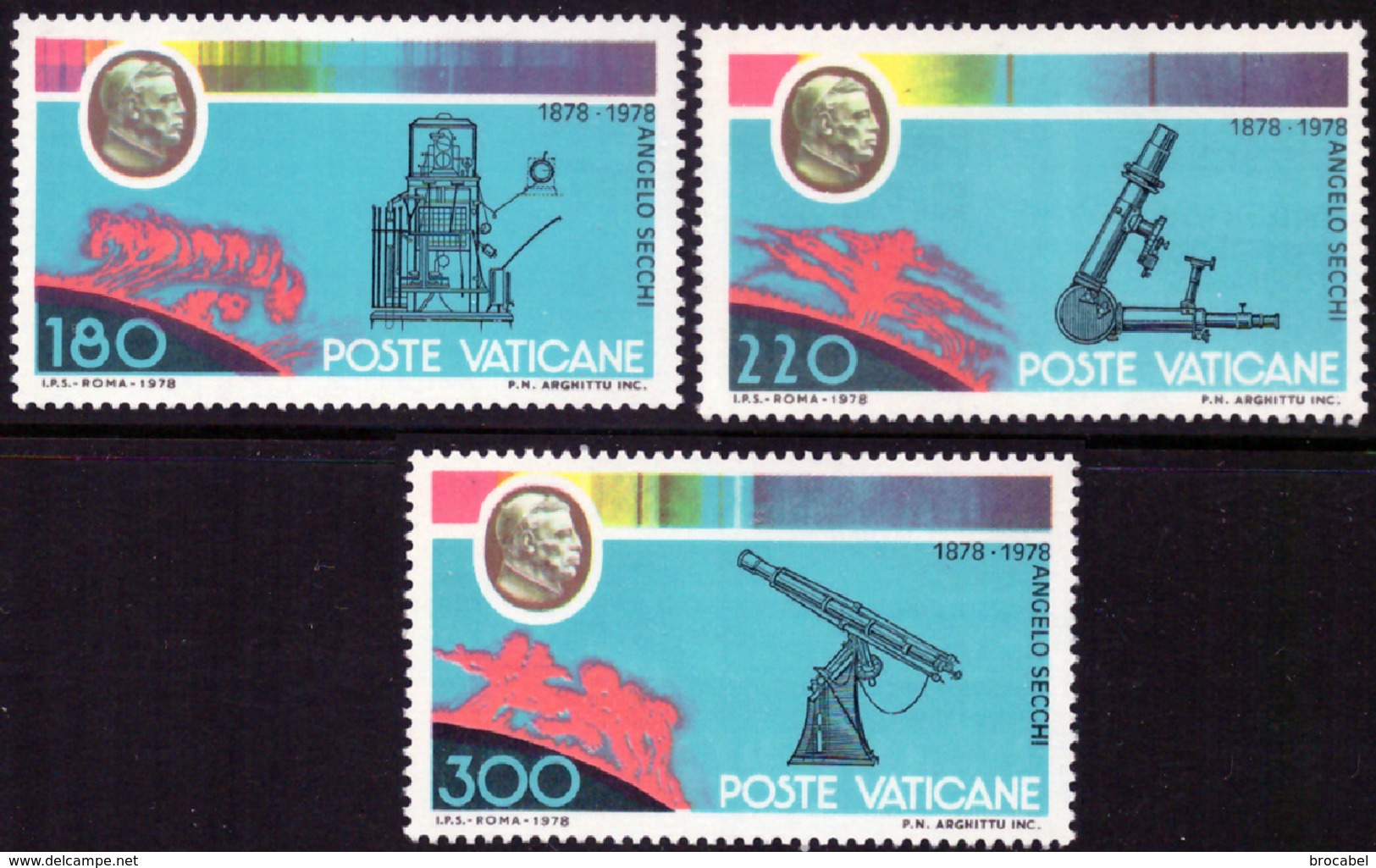 Vatican 0675/77** Centenaire De La Mort D'Angelo Secchi - Unused Stamps