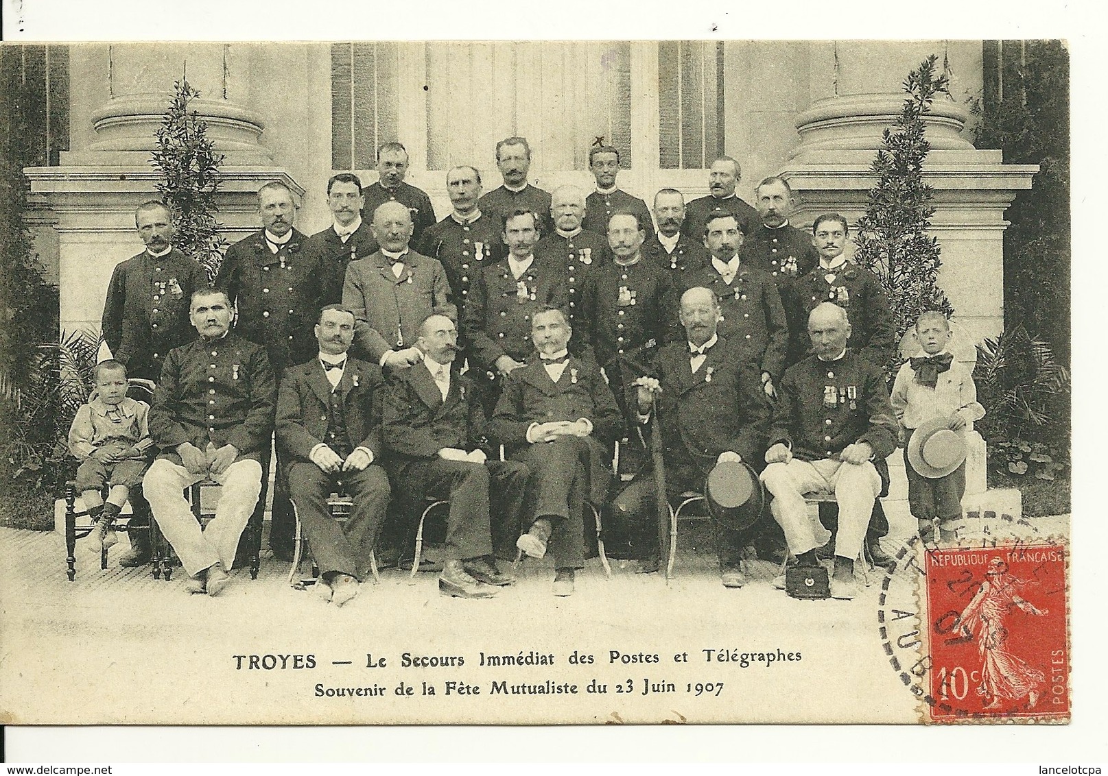 10 - TROYES / LE SECOURS IMMEDIAT DES POSTES ET TELEGRAPHES - SOUVENIR DE LA FETE MUTUALISTE Du 23 JUIN 1907 - Troyes