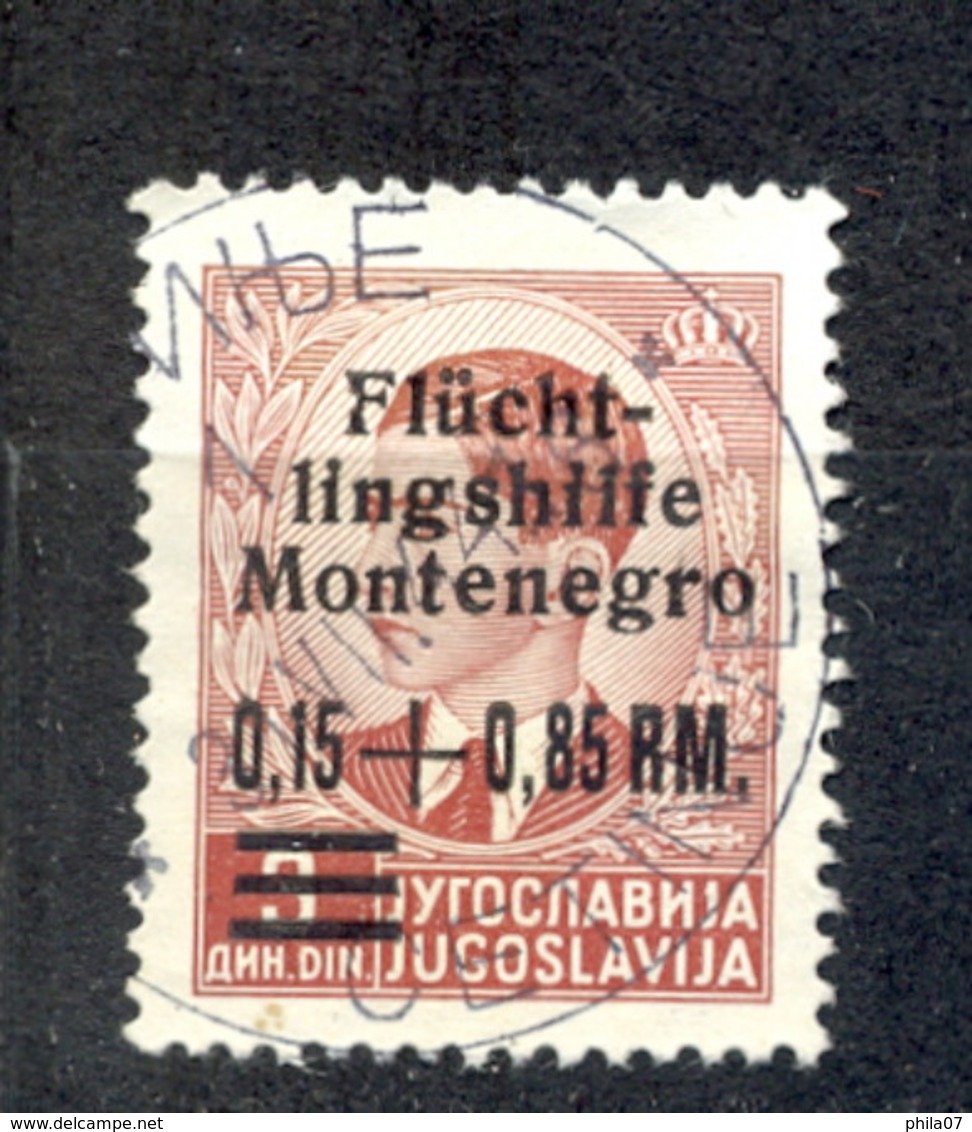 Reich, Montenegro, German Occupation - Mi.No. 20, Cancelled, Cetinje 31.08.1944. / 2 Scans - Montenegro