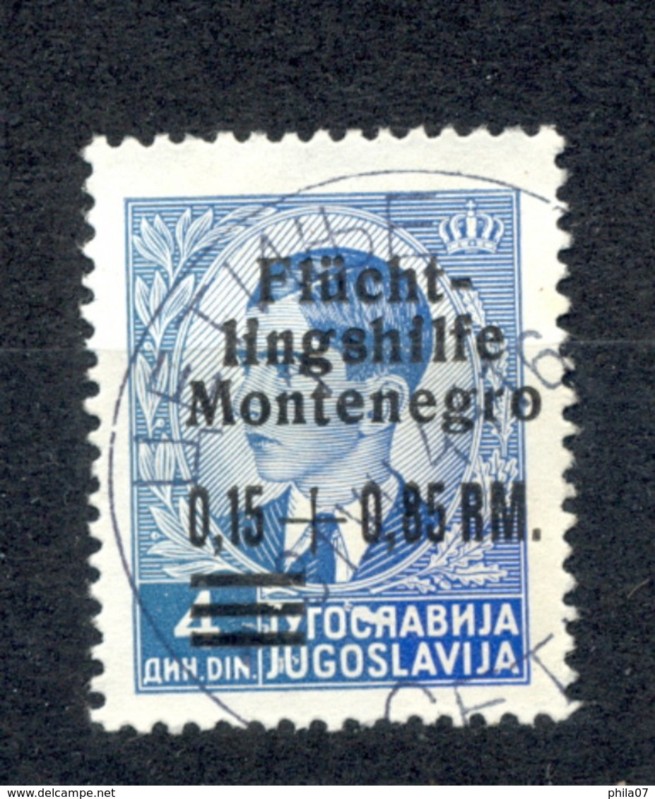 Reich, Montenegro, German Occupation - Mi.No. 21, Cancelled, Cetinje 31.08.1944. / 2 Scans - Montenegro