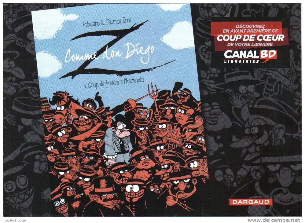 Dossier De Presse Z Comme Don Diego Fabcaro Erre Dargaud 2012 - Press Books