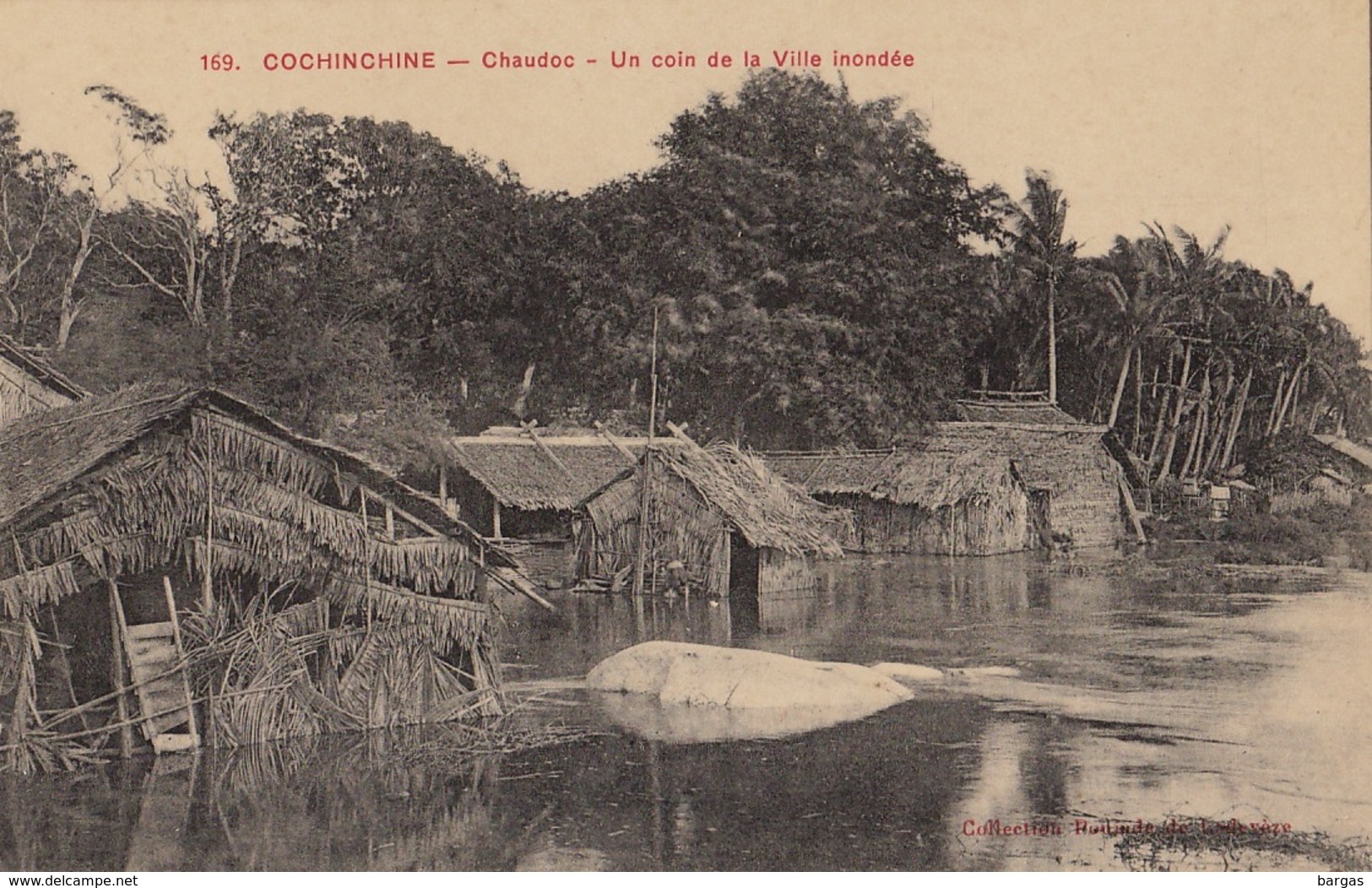 COCHINCHINE VIET NAM  Chaudoc Un Coin De La Ville Inondée - Vietnam