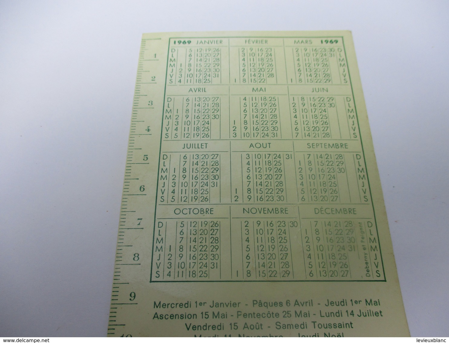 Calendrier De Poche à 1 Volet /PRIMISTERES/ Madame , Achetez Vos Bas à Primistéres/ 1969   CAL427 - Otros & Sin Clasificación