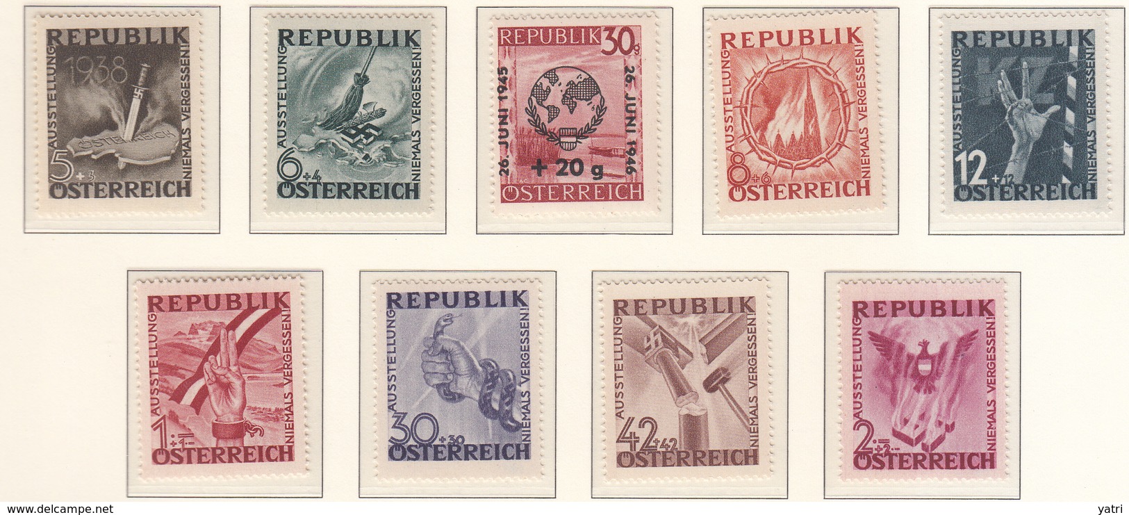 Austria (1947) - Mi. 776/783 ** + 771 ** - Nuovi