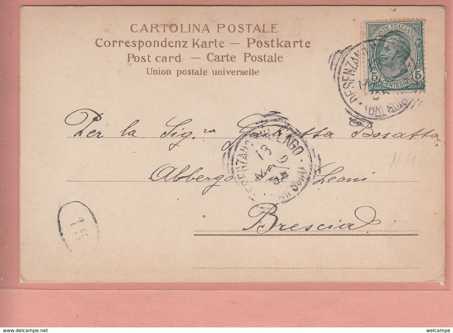 OLD  POSTCARD - ITALIA - ITALY - DESENZANO - ARRIVO DEL VAPORE  1900'S - Brescia
