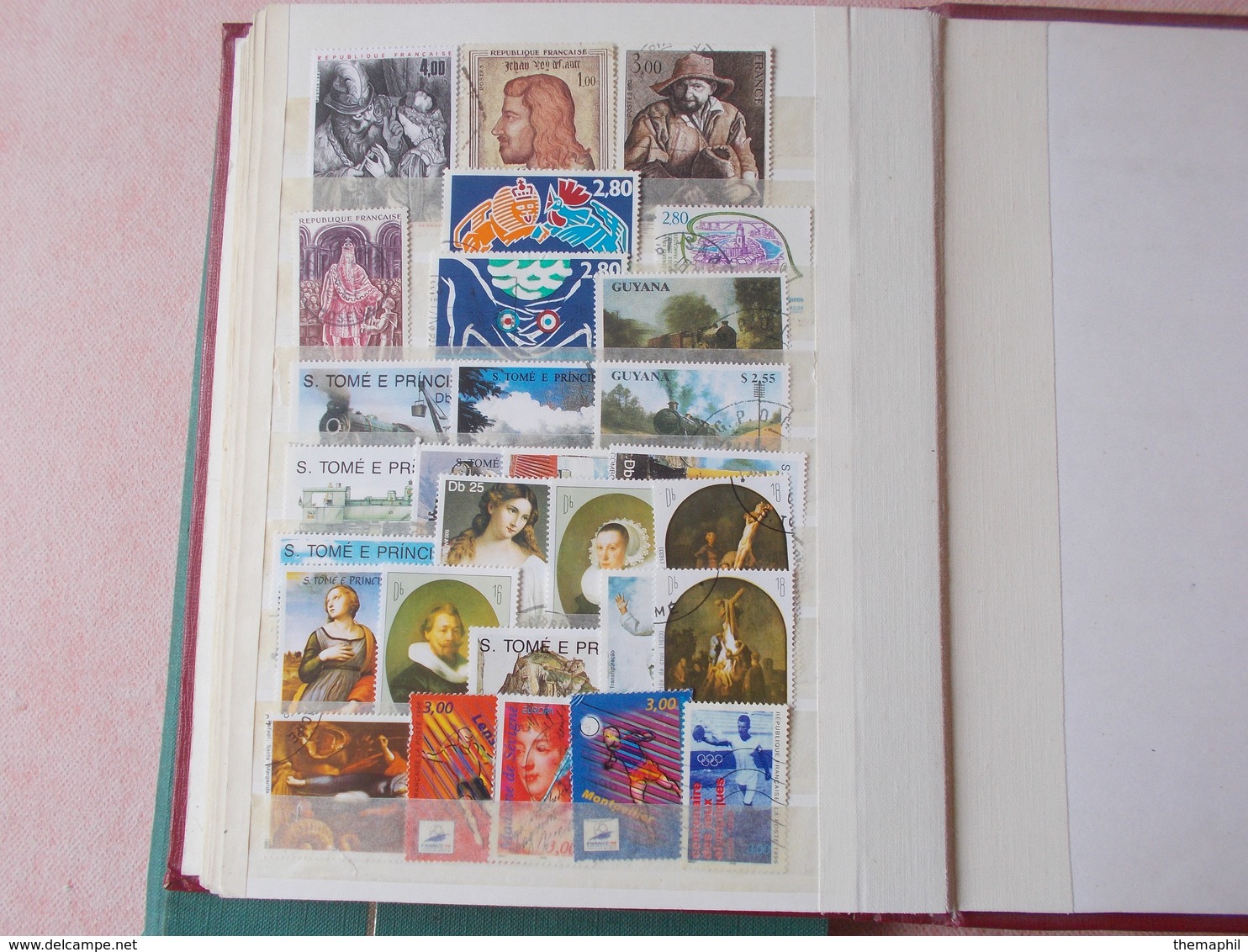 lot n° 483  FRANCE un lot d'obliteres en 2 classeurs  ,     / no paypal