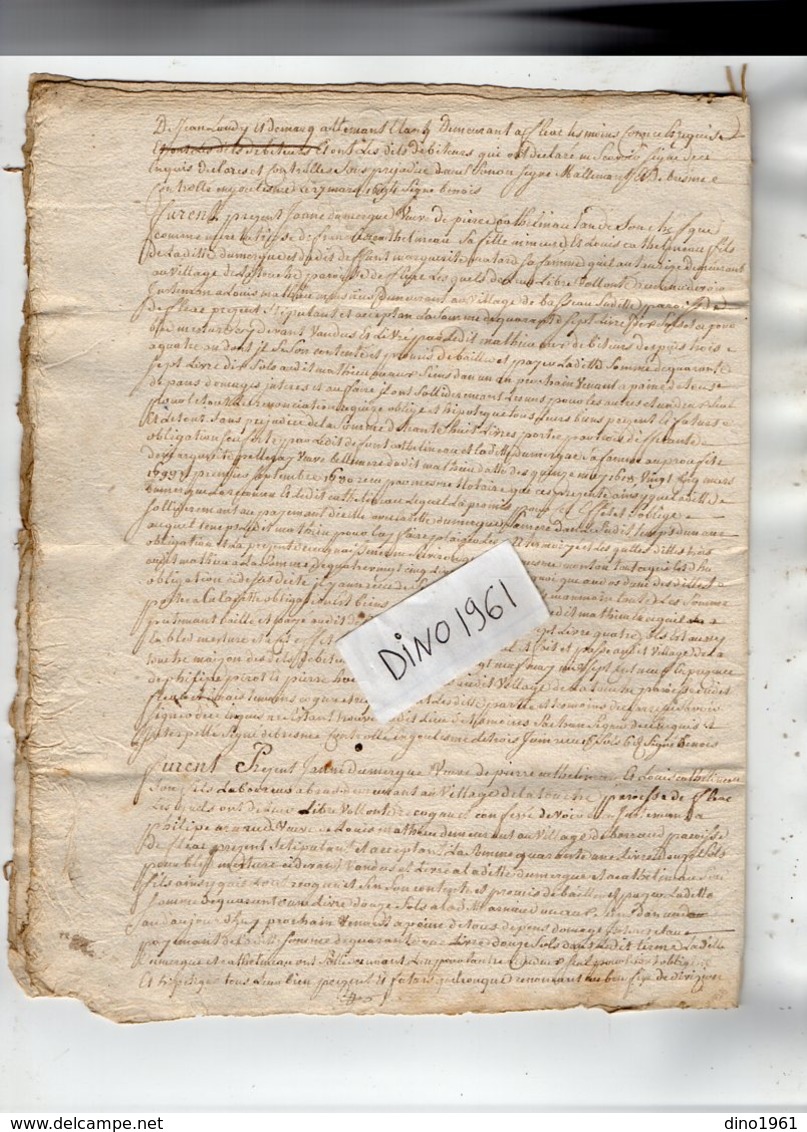 VP13.289 - Cachet Généralité De LIMOGES - RUELLE SUR TOUVRE - Acte De 1755 à Déchiffrer - Cachets Généralité