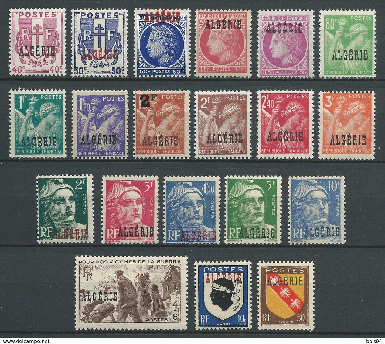 ALGERIE 1945/47 . Série N°s 225 à 244 . Neufs **  (MNH) - Neufs