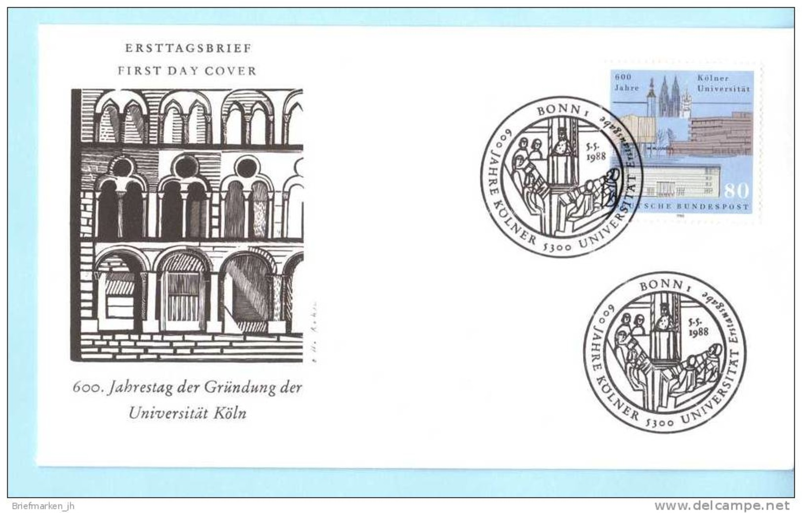 Bund BRD Germany Künstler FDC 1370 Kölner Universität 600 Jahre (007051) - Sonstige & Ohne Zuordnung