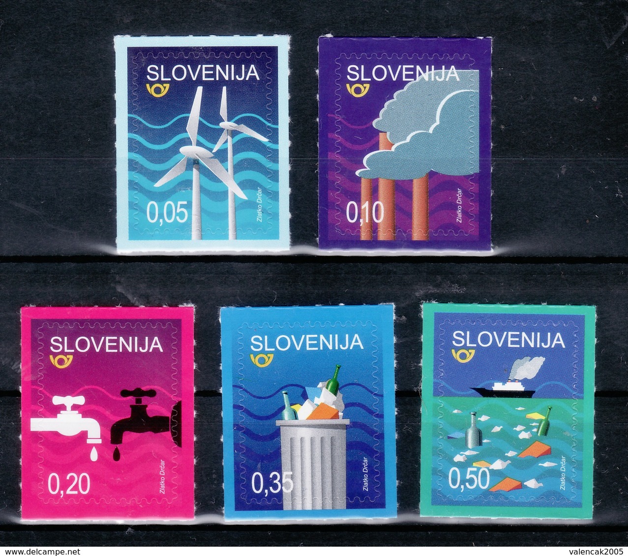 1243 Slowenien Slovenia 2018 Mi.No. 1327 - 1331 ** MNH Environmental Clean Air Water Reducing Waste Sea - Umweltschutz Und Klima