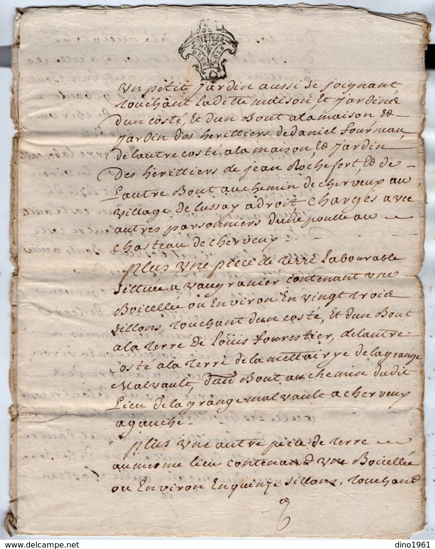 VP13.291 - Cachet Généralité De POITIERS - SAINT MAIXENT - Acte De 1757 à Déchiffrer - Cachets Généralité