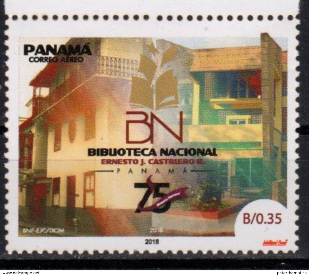 PANAMA , 2018, MNH, ARCHITECTURE, NATIONAL LIBRARY,1v - Other & Unclassified