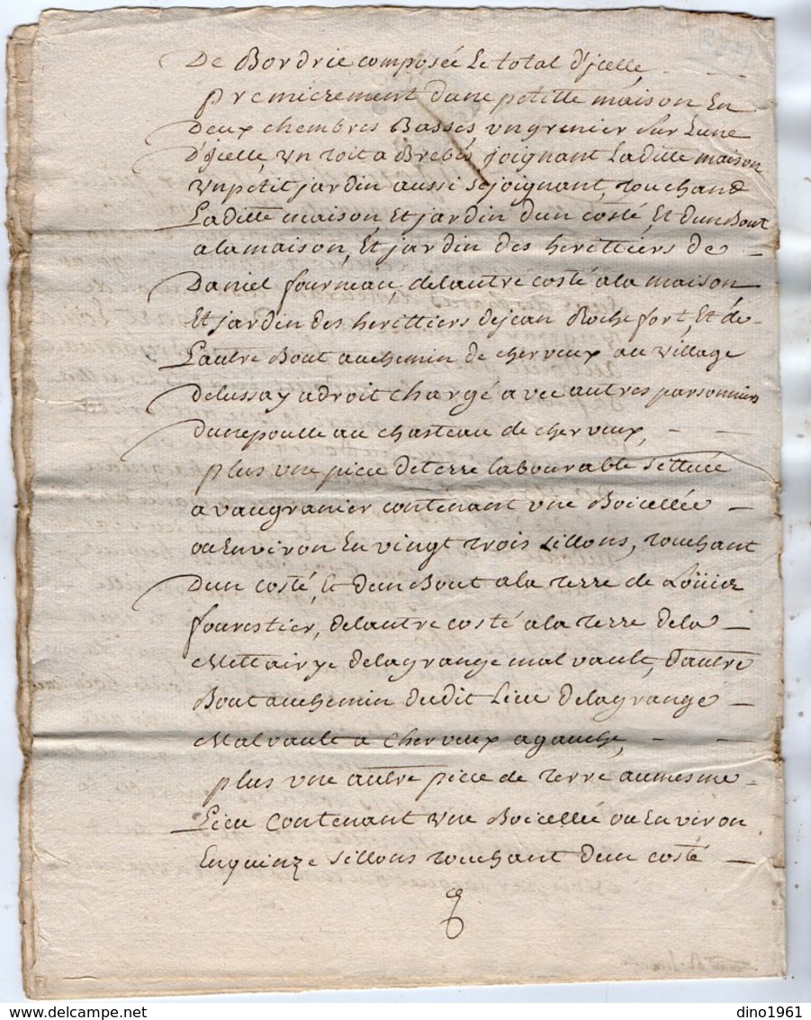 VP13.293 - Cachet Généralité De POITIERS - SAINT MAIXENT - Acte De 1758 à Déchiffrer - Seals Of Generality