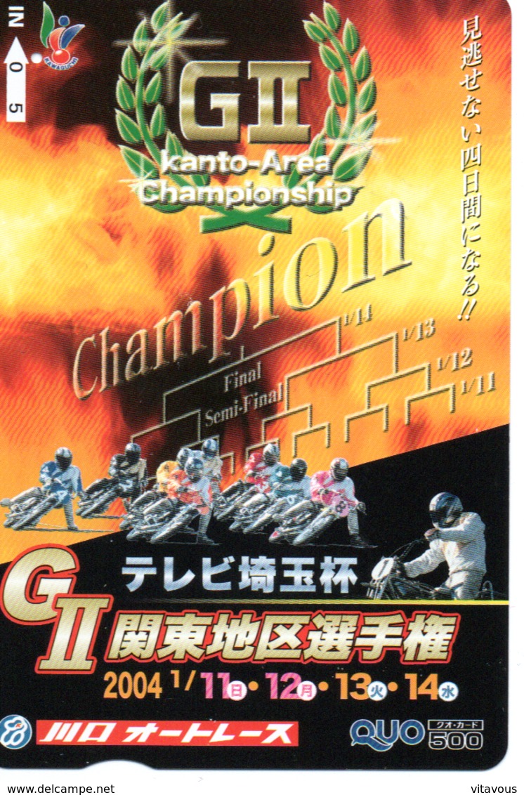 Carte Prépayée Japon Moto Motor Sports - Sport  Card (G 456) - Japon