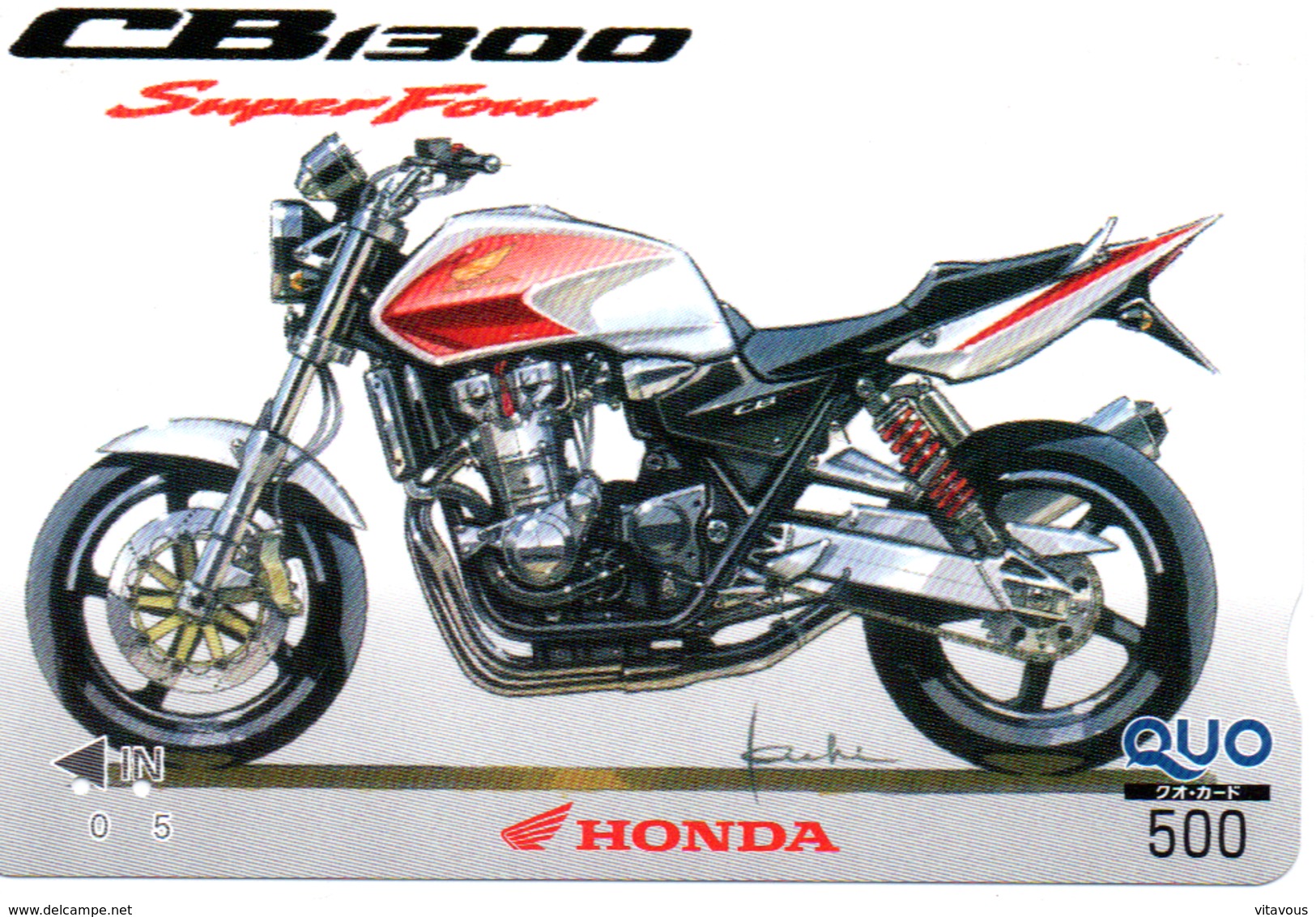 HONDA Carte Prépayée Japon Moto Motor Sports - Sport  Card (G 466) - Motorbikes