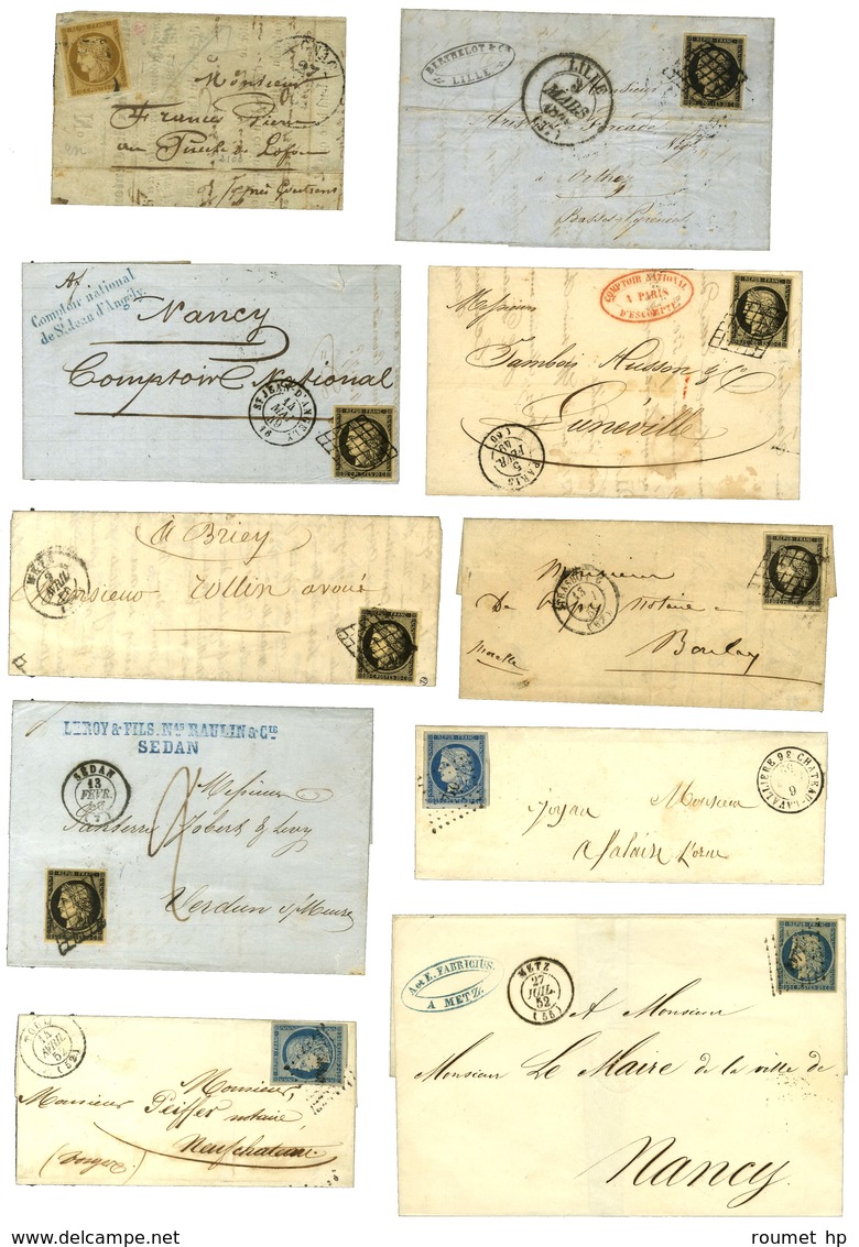 Lot De 14 Lettres + 1 Devant. 1849 à 1853. - TB. - 1852 Louis-Napoléon