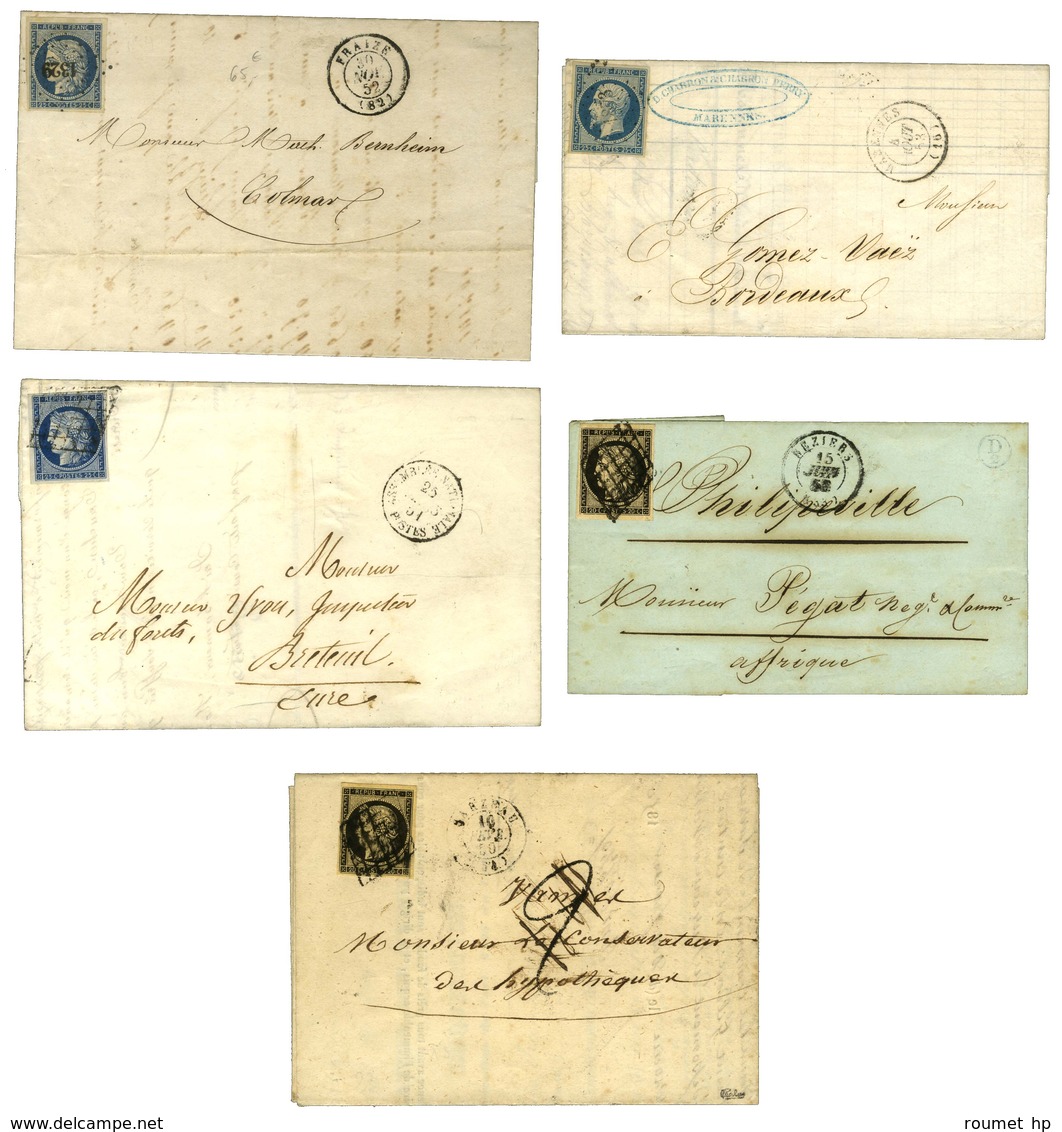 Lot De 14 Lettres + 1 Devant. 1849 à 1853. - TB. - 1852 Louis-Napoléon