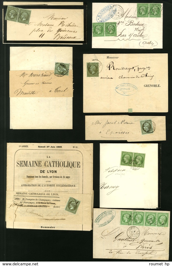 Lot De 29 Lettres Avec Emission Empire Dentelé. - TB. - 1862 Napoléon III