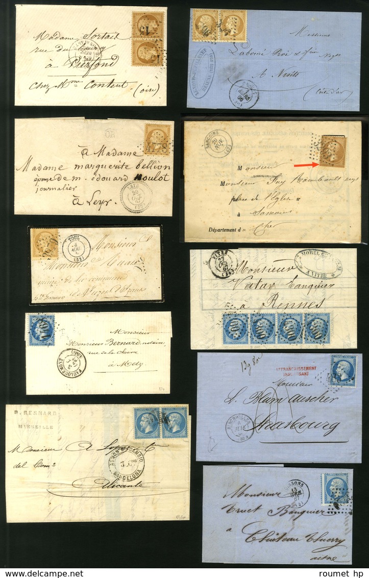 Lot De 29 Lettres Avec Emission Empire Dentelé. - TB. - 1862 Napoléon III