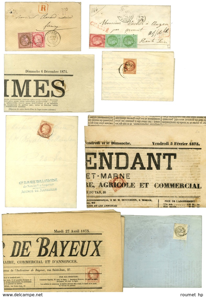 Lot De 35 Lettres + 1 Devant Avec Emission Cérès Dentelé. - TB. - 1871-1875 Cérès