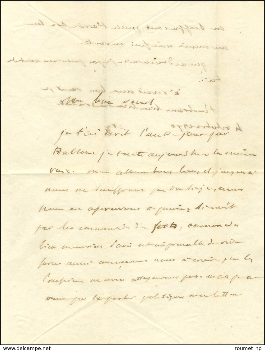 Etoile 3 / N° 32 (infime Def) Càd PARIS / PL. DE LA MADELEINE 3 OCT. 70 Sur Petite Enveloppe Avec Texte Datée Du 4 Octob - Guerre De 1870