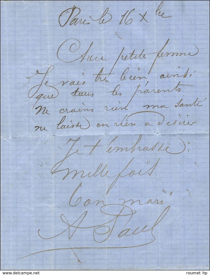 Càd T 17 BORDEAUX (32) 4 JANV. 71 Sur Lettre Avec Texte Daté De Paris Le 16 Décembre 1870 Confiée à Georges Levy Passage - Guerre De 1870