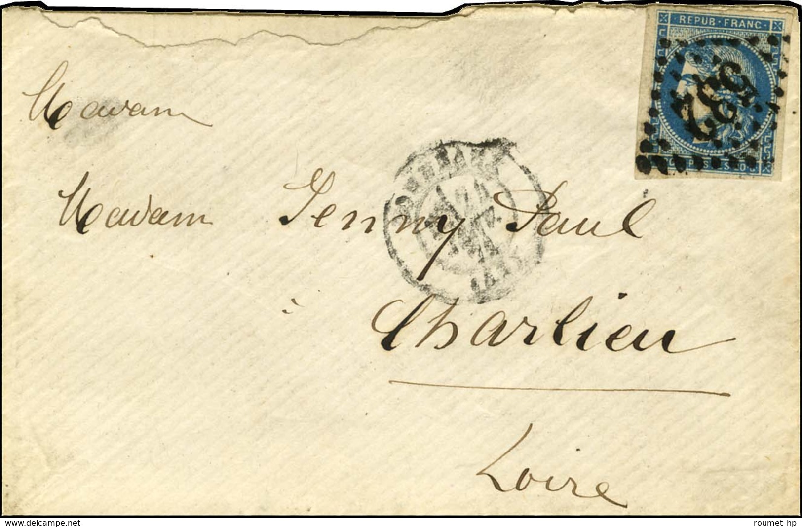 Càd T 17 BORDEAUX (32) 4 JANV. 71 Sur Lettre Avec Texte Daté De Paris Le 16 Décembre 1870 Confiée à Georges Levy Passage - Guerre De 1870