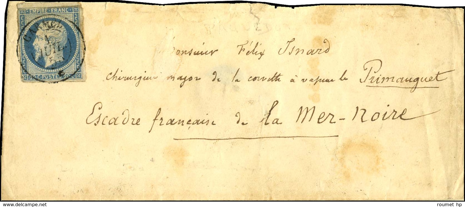 Càd CARMEL / * 1 JUIL. 55 / N° 14 Def Sur Lettre (au Verso, Manque 1 Rabat) Adressée Au Tarif De Militaire à Un Chirurgi - Poste Maritime