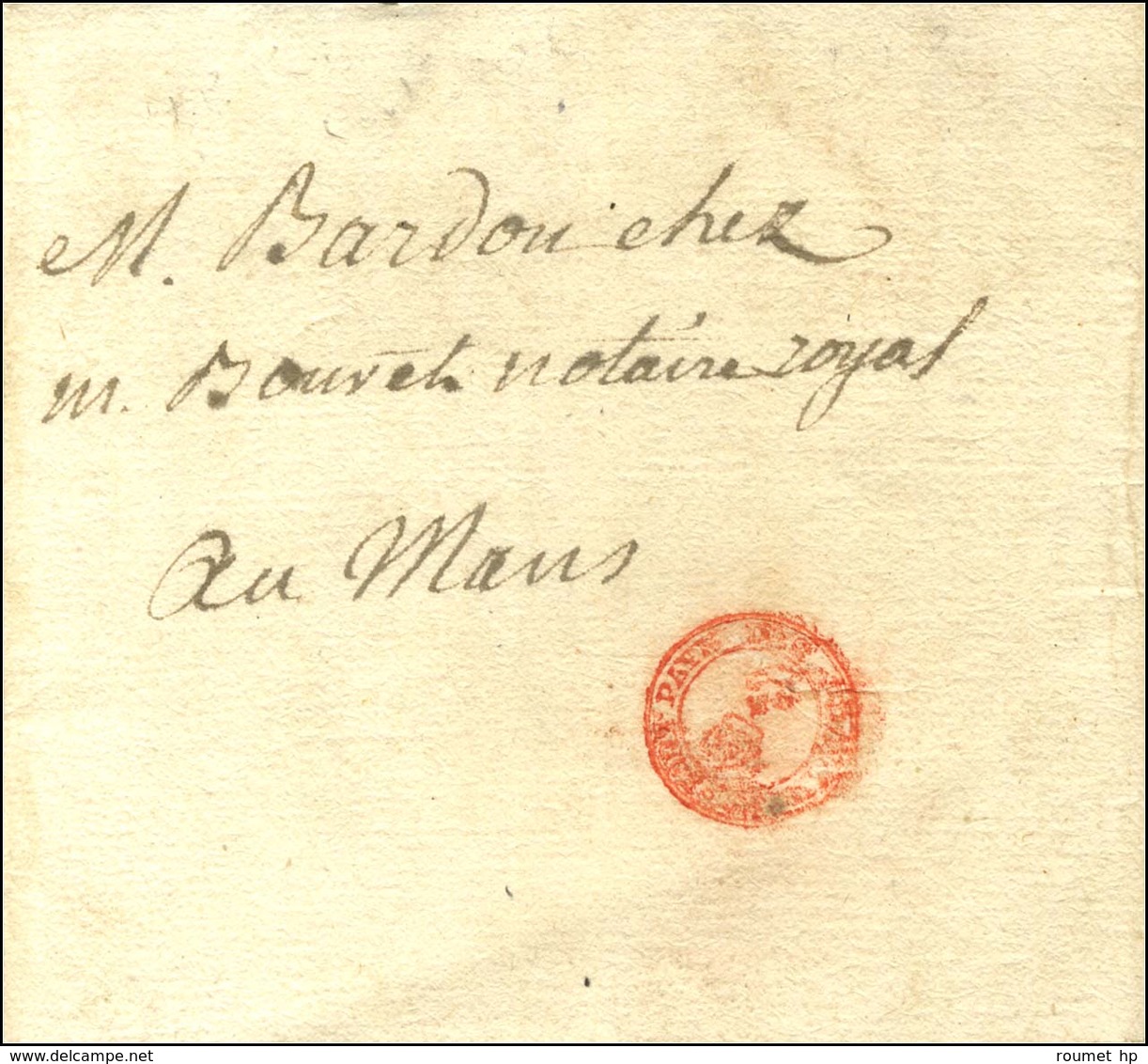 Port Payé De Province (L N° 36a) Sur Bande D'imprimé Non Datée Pour Le Mans. - TB / SUP. - R. - 1701-1800: Précurseurs XVIII