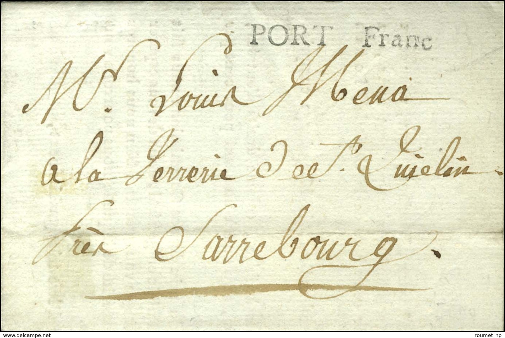 PORT Franc (L N° 49) Sur Lettre Avec Texte Daté De Paris Le 29 Décembre 1792 Adressée à La Verrerie De St Quirin Près Sa - 1701-1800: Précurseurs XVIII