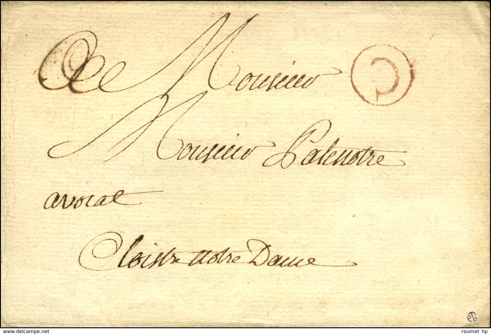 Lettre En Port Payé C Rouge. 1773. - SUP. - R. - 1701-1800: Précurseurs XVIII