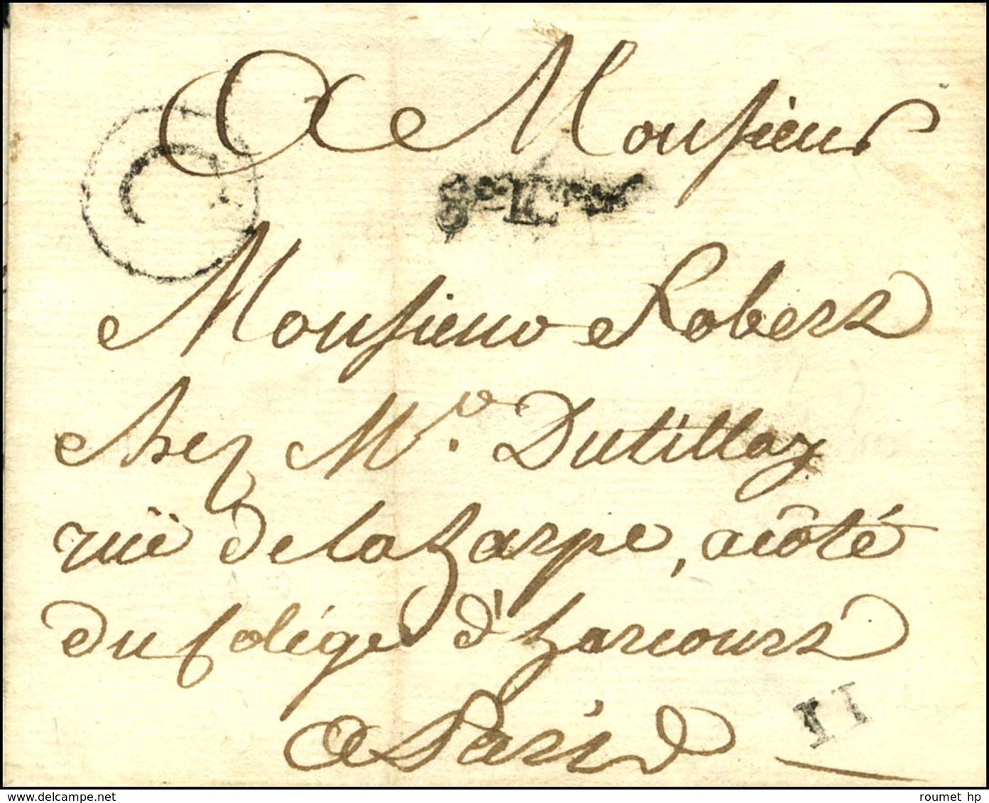 Lettre En Port Payé C + 8e Lvée + Quantième. 1761. - TB / SUP. - 1701-1800: Précurseurs XVIII