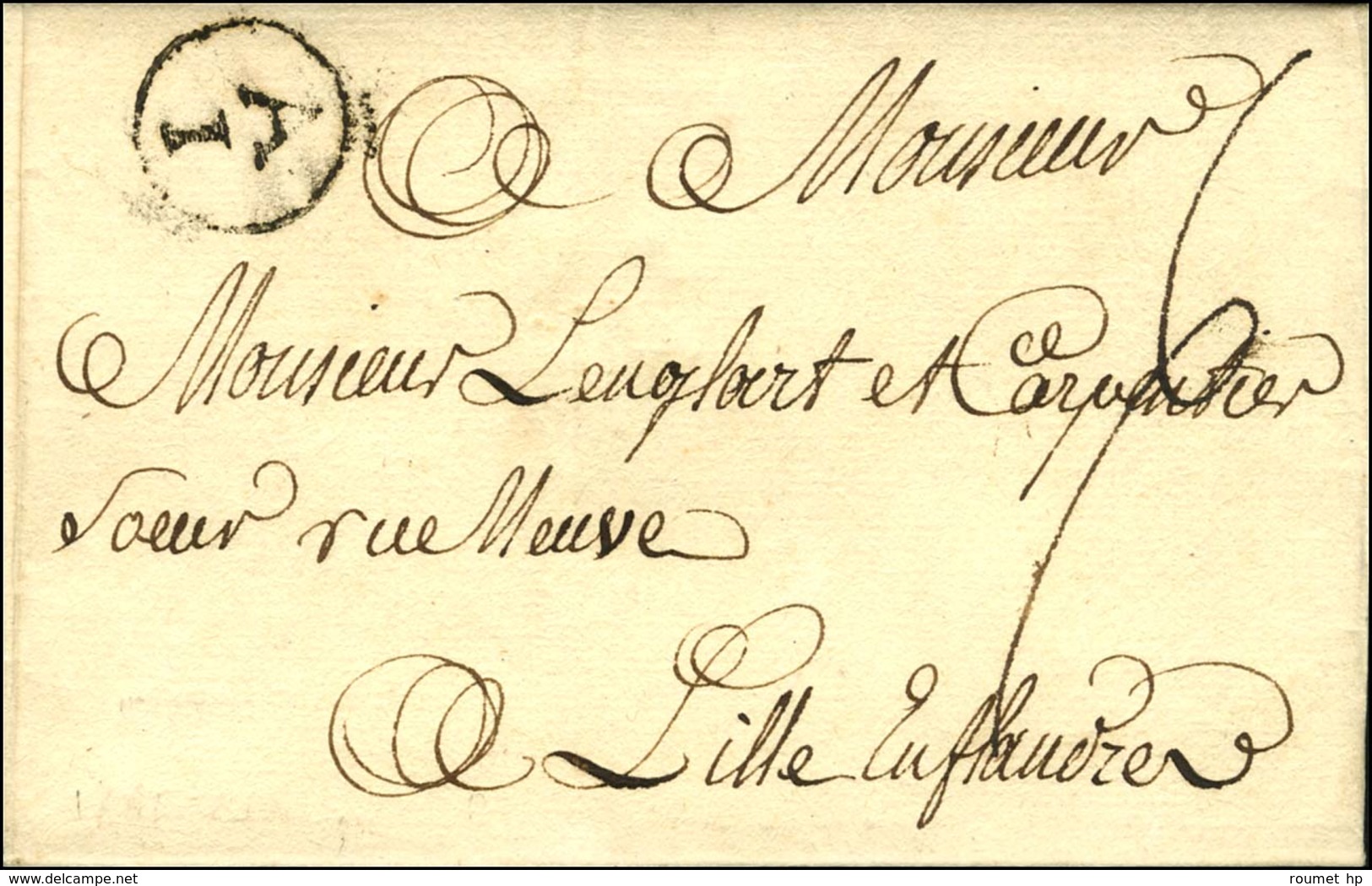 Lettre En Port Payé A / 1 Taxée 6 Car Remise à La Grande Poste Pour Lille. 1761. - SUP. - R. - 1701-1800: Précurseurs XVIII