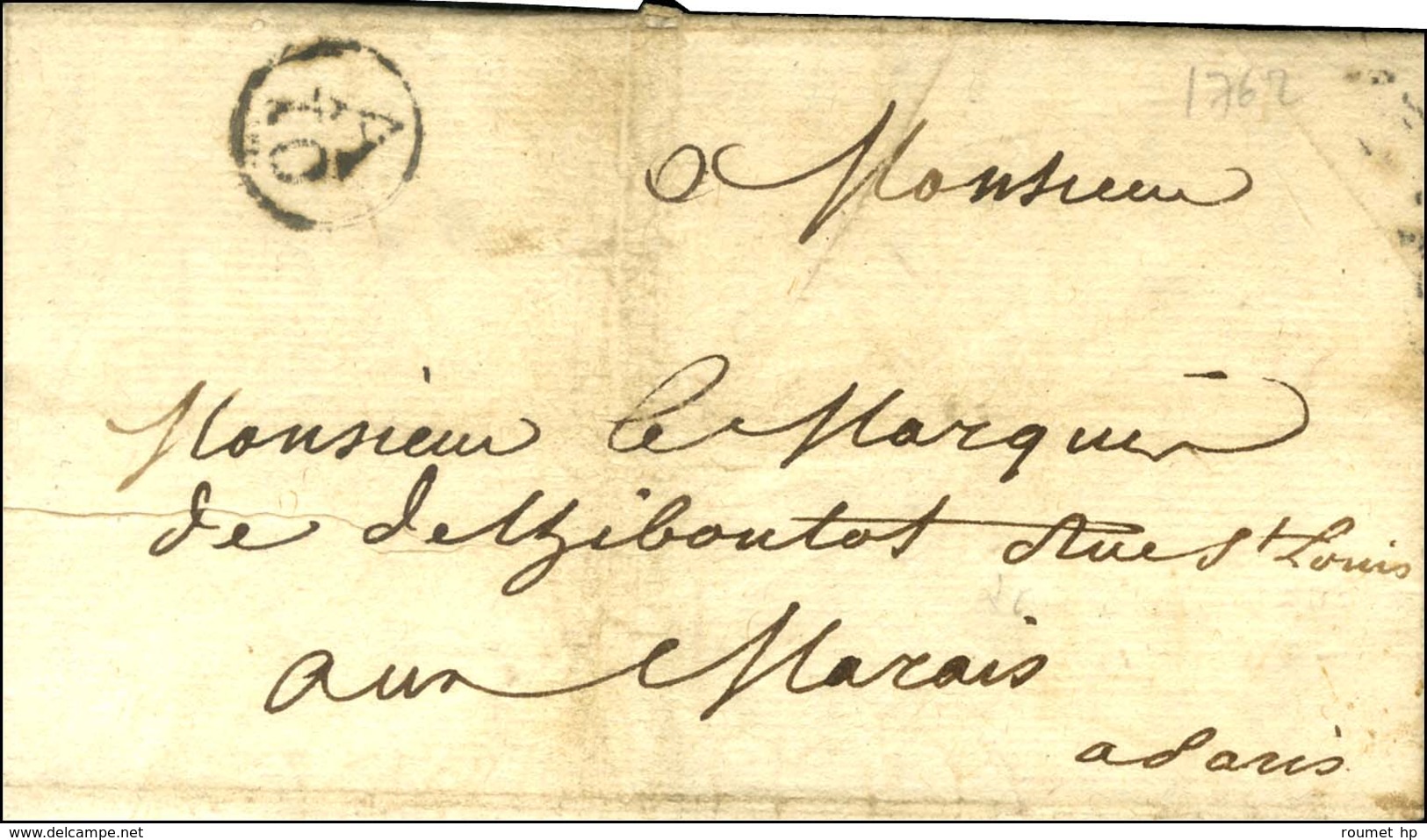 Lettre En Port Payé A / 10. 1762. - TB. - 1701-1800: Précurseurs XVIII
