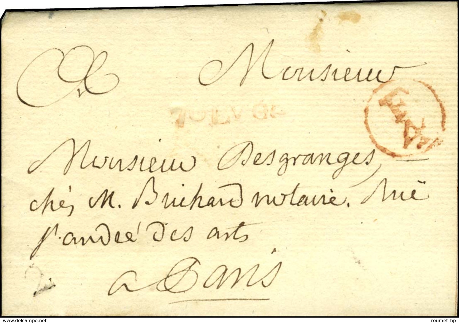 Lettre En Port Payé F / 4 Rouge + 7e Lvée Rouge. 1782. - TB / SUP. - 1701-1800: Précurseurs XVIII