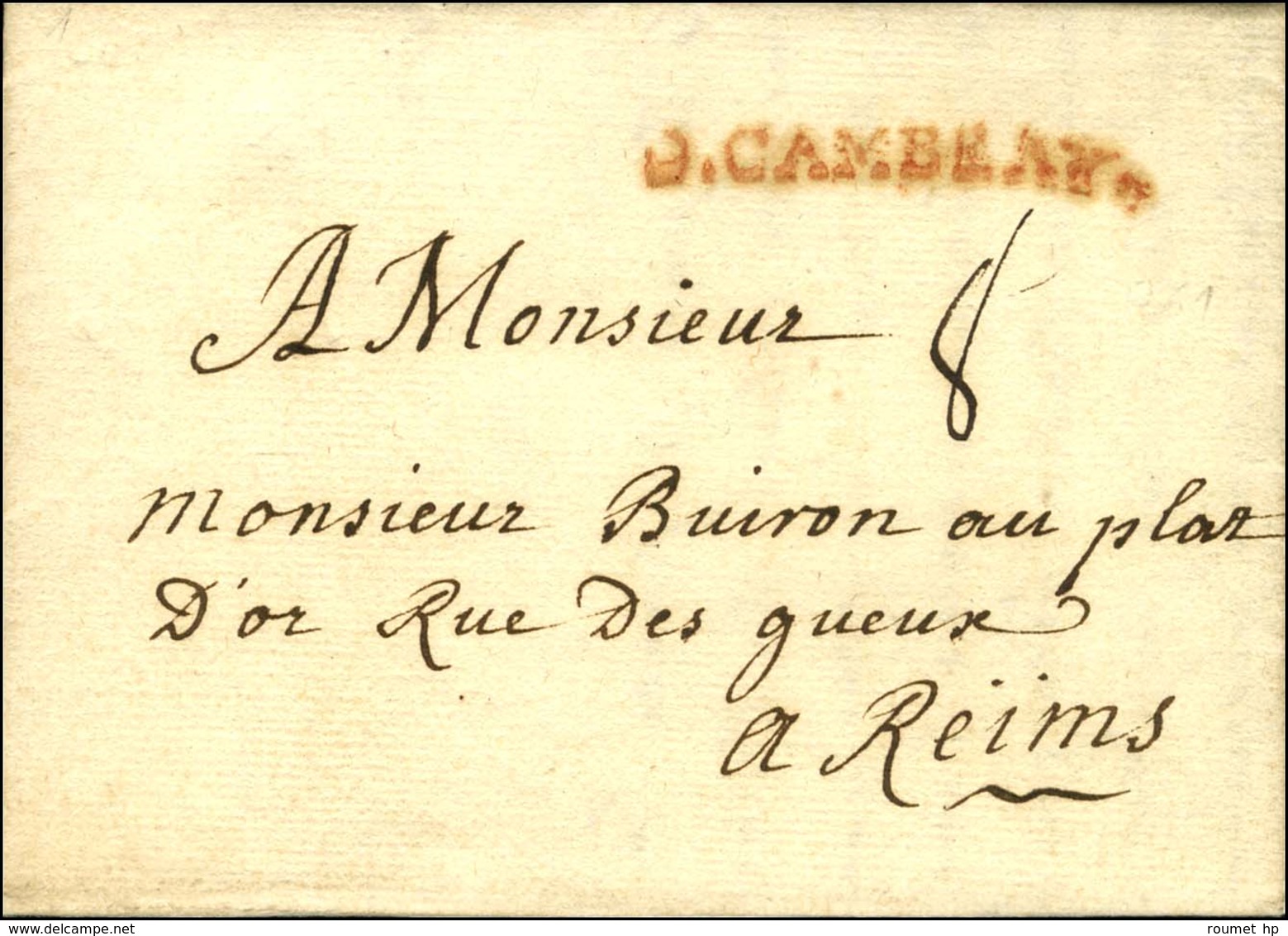 D.CAMBRAY. (rouge) (L N° 2A 40 Mm). 1761. - SUP. - R. - Autres & Non Classés