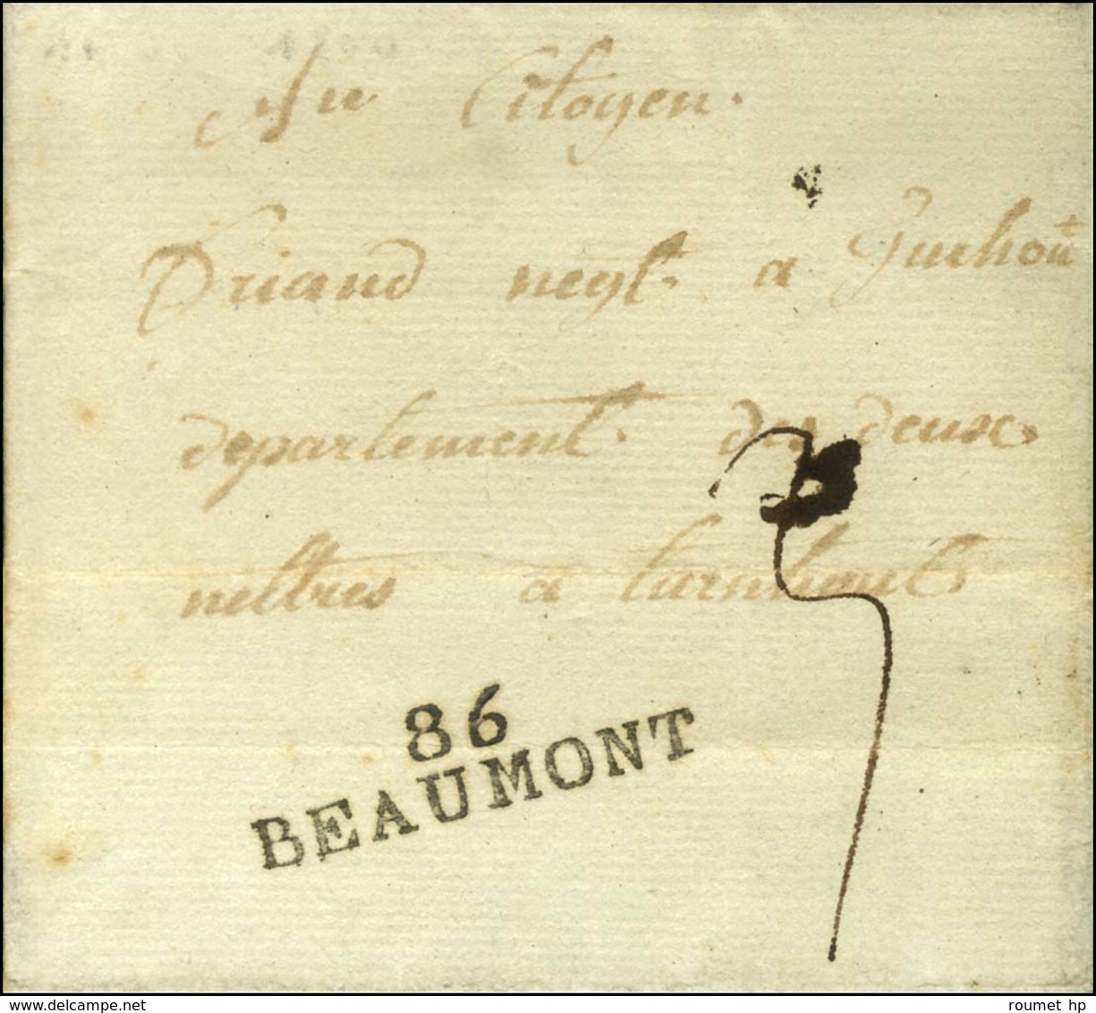 86 / BEAUMONT. 1800. - SUP. - 1792-1815: Départements Conquis