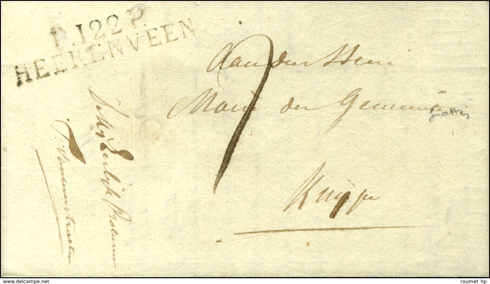 P.122.P. / HEERENVEEN Sur Lettre Avec Texte Daté 1812. - SUP. - 1792-1815: Départements Conquis