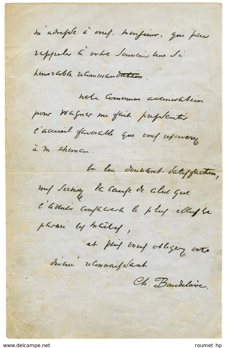 BAUDELAIRE Charles (1821-1867), Poète. - Autres & Non Classés