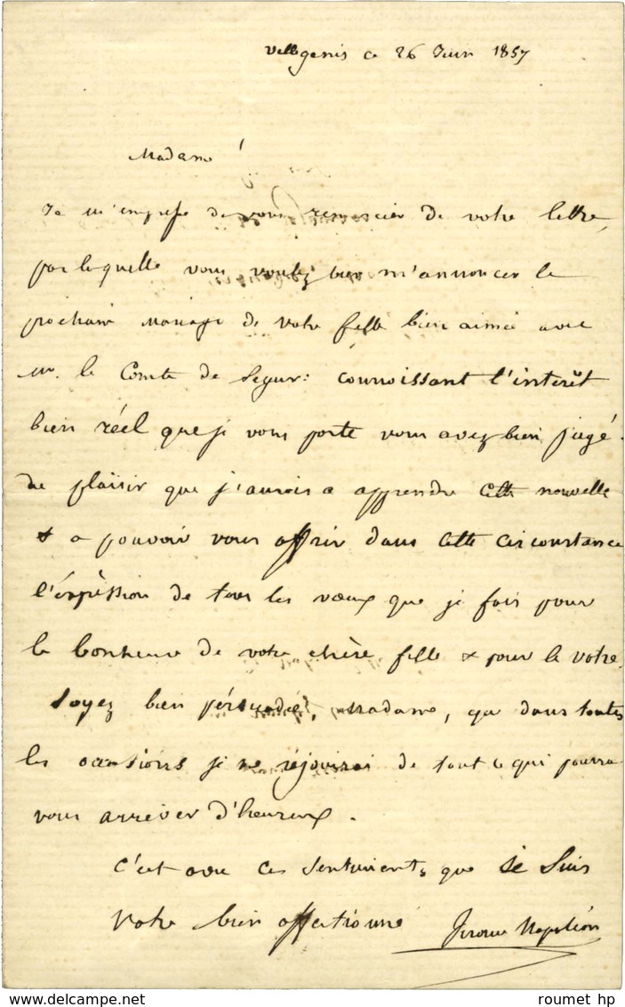 BONAPARTE Jérôme, Roi De Westphalie (1784-1860), Plus Jeune Frère De Napoléon. - Autres & Non Classés