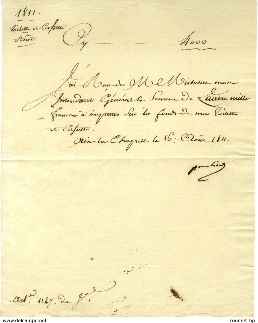 BONAPARTE Pauline (1780-1825), Soeur De Napoléon. - Autres & Non Classés