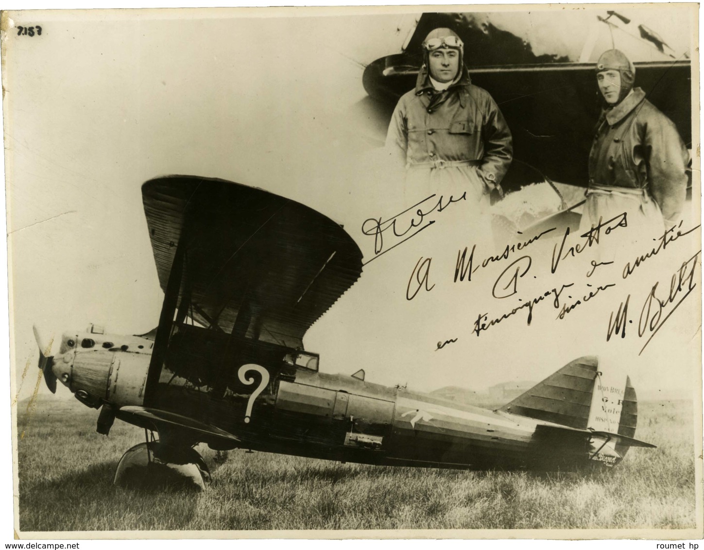 COSTES Dieudonné (1892-1973) Et BELLONTE Maurice (1896-1984), Aviateurs Ayant Rallié Paris à New York En Avion En 1930. - Autres & Non Classés