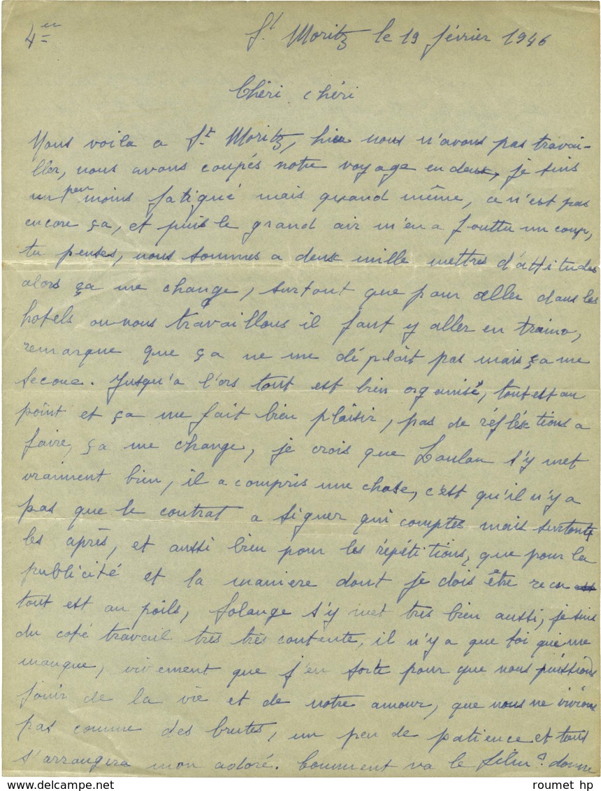 PIAF Edith, Giovanna Gassion, Dite (1915-1963), Chanteuse Et Actrice - [MONTAND Yves]. - Autres & Non Classés