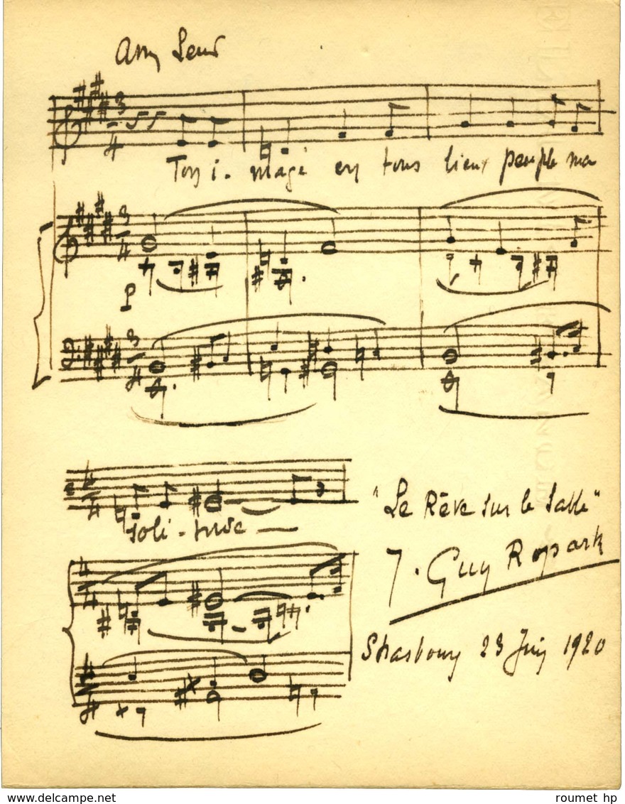 ROPARTZ Joseph Guy (1864-1955), Compositeur. - Autres & Non Classés