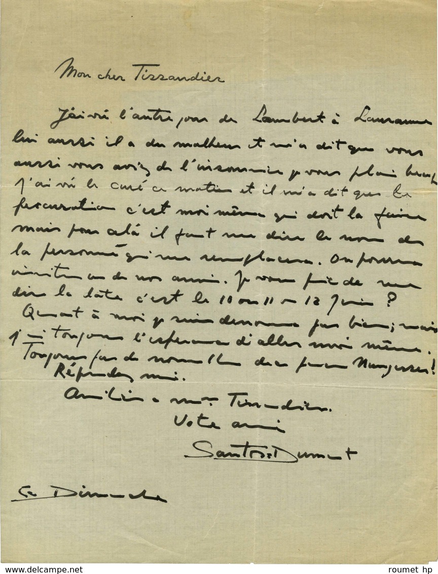 SANTOS-DUMONT Alberto (1873-1932), Aviateur Brésilien. - Autres & Non Classés