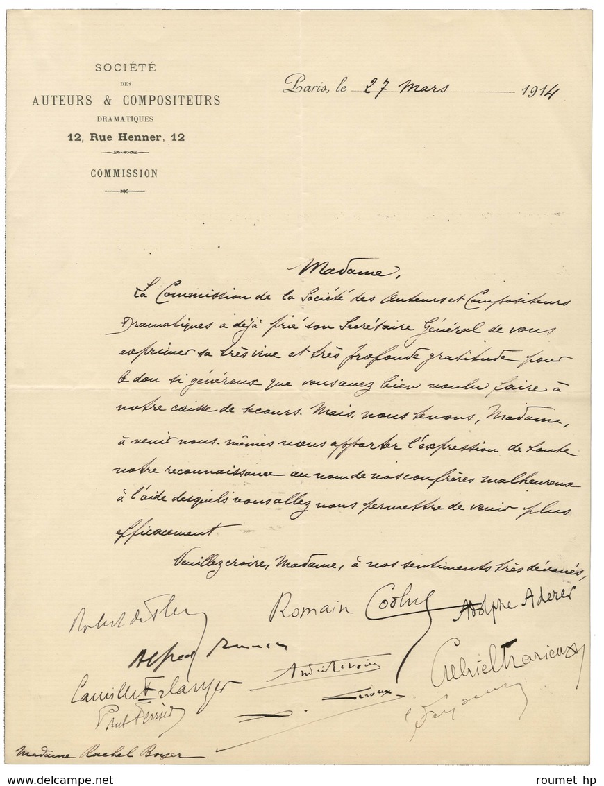 SOCIÉTÉ DES AUTEURS ET COMPOSITEURS DRAMATIQUES. - Autres & Non Classés