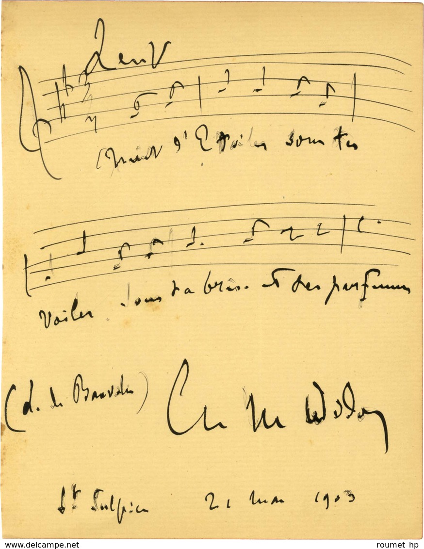 WIDOR Charles-Marie (1844-1937), Organiste Et Compositeur. - Autres & Non Classés