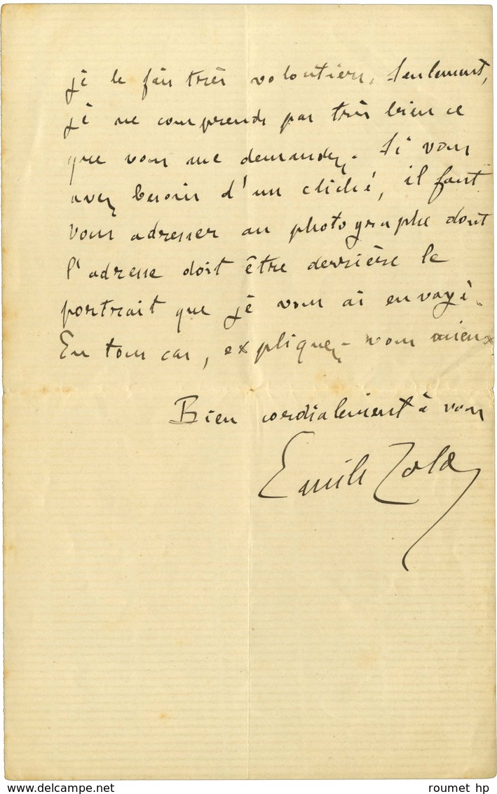 ZOLA Émile (1840-1902), écrivain. - Autres & Non Classés